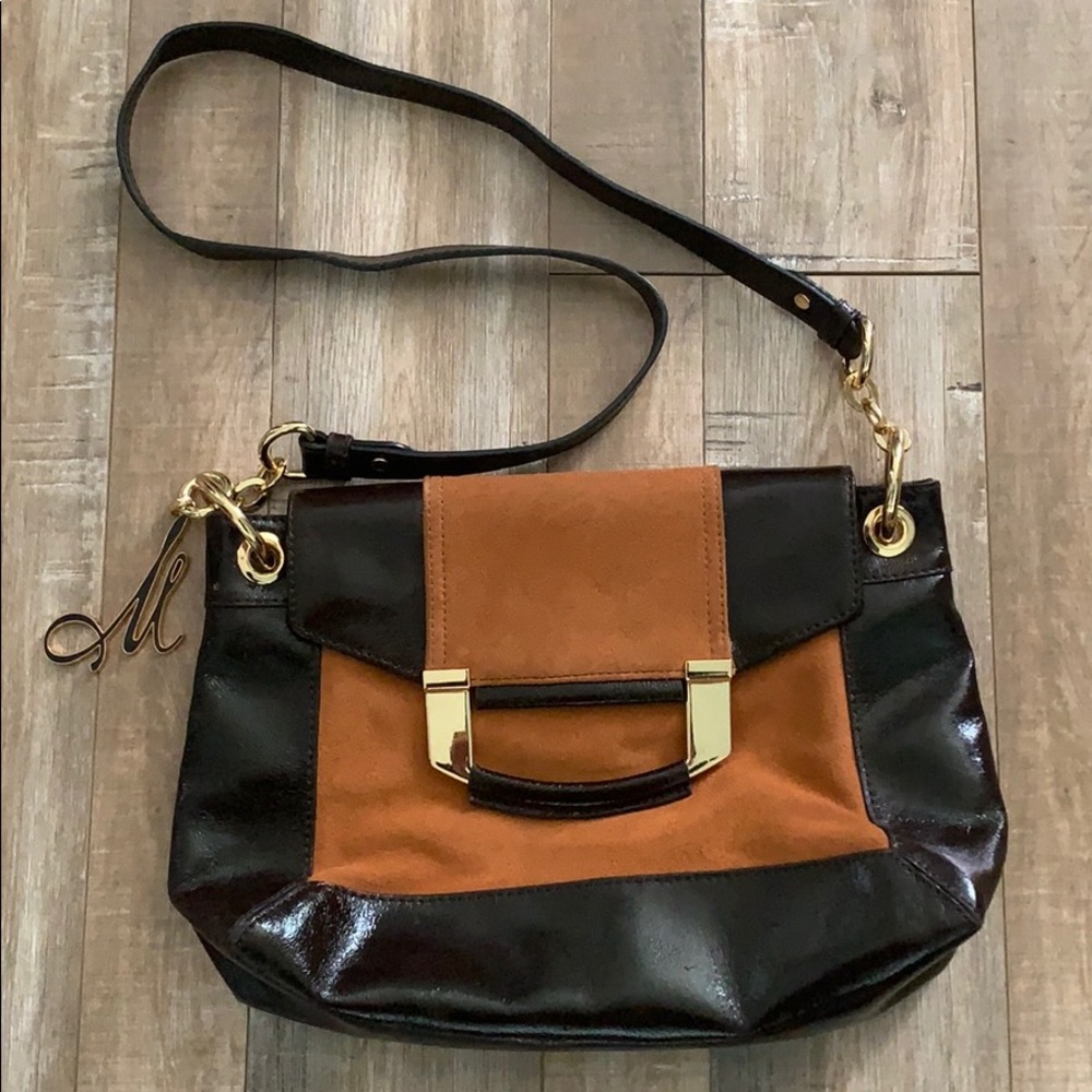 Beautiful brown leather and suede MILLY bag NWT - Picture 2 of 8